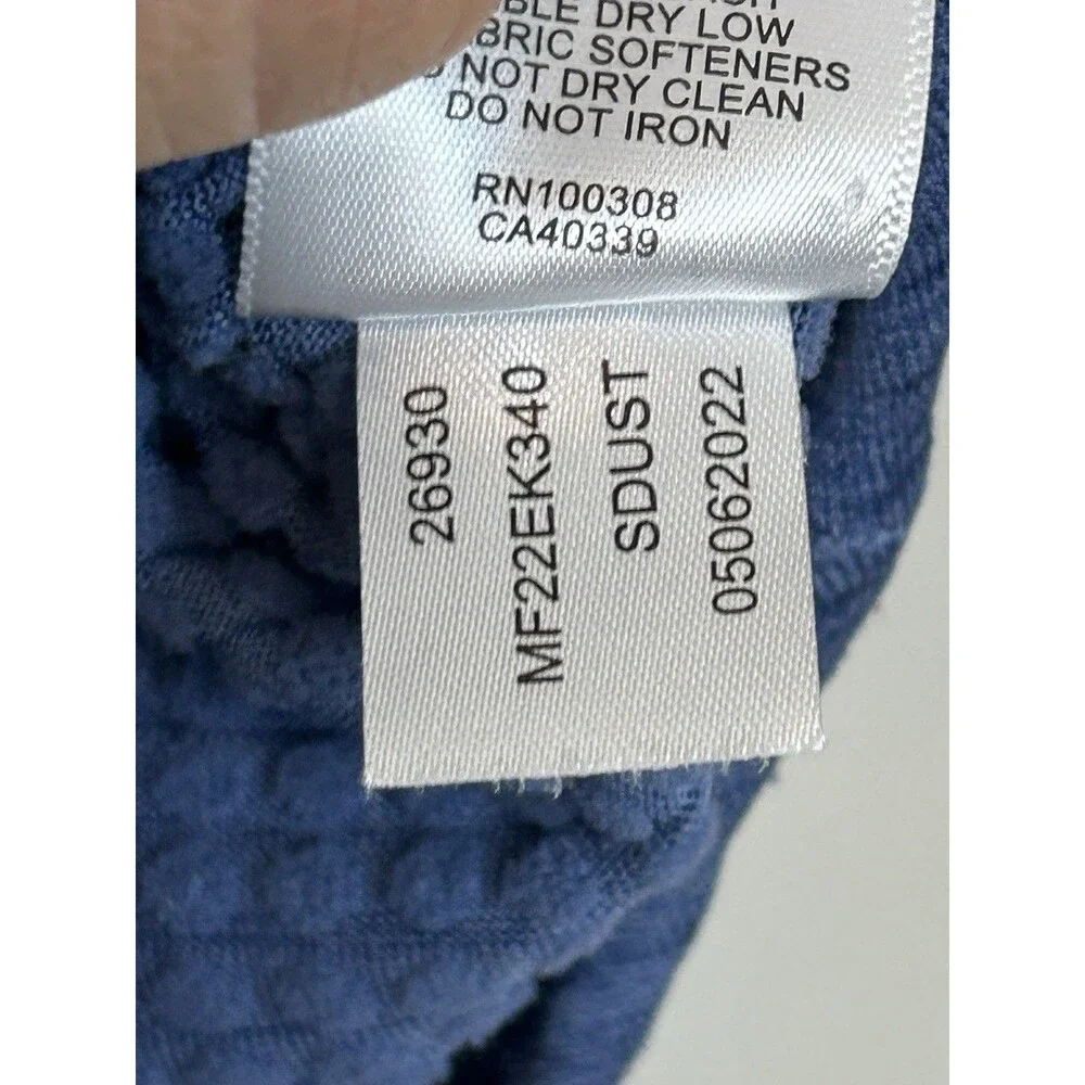 Peter Millar Pullover Extra Large Blue 1/4 Zip Waffle Grid Fleece Golf Stretch